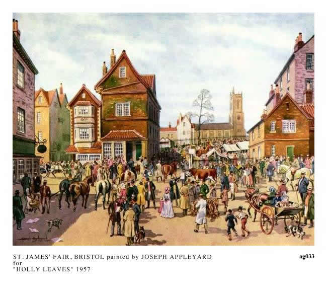 ST JAMES' FAIR, BRISTOL painted by JOSEPH APPLEYARD