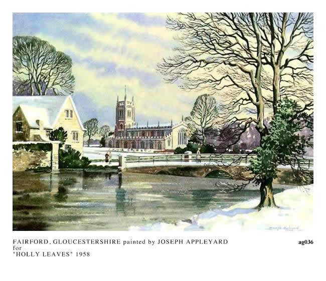 FAIRFORD, GLOUCESTERSHIRE painted by JOSEPH APPLEYARD