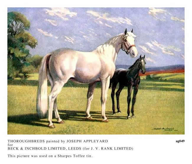 THOROUGHBREDS painted by JOSEPH APPLEYARD