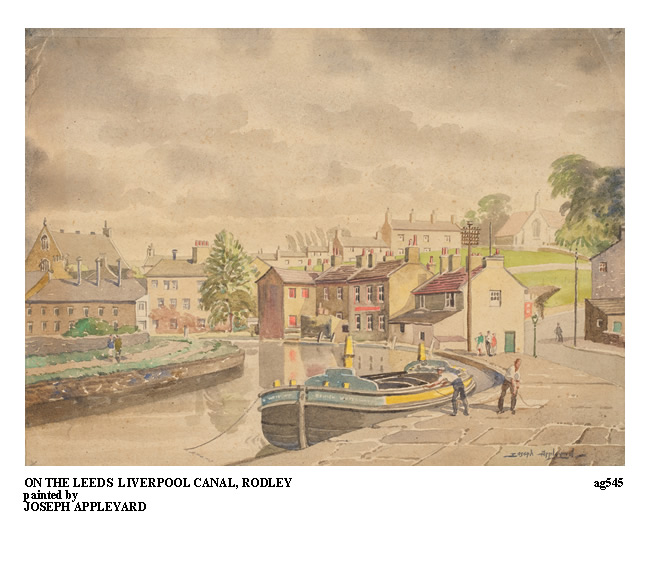 ON THE LEEDS LIVERPOOL CANAL, RODLEY painted by JOSEPH APPLEYARD