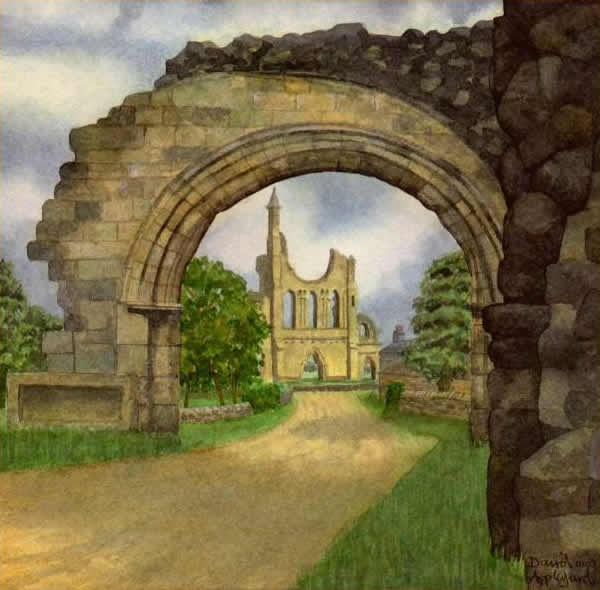 BYLAND ABBEY painted by DAVID APPLEYARD