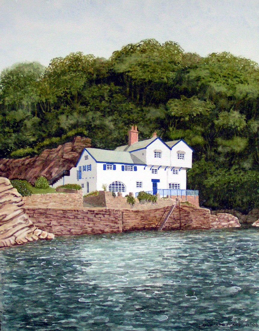 DAPHNE DU MAURIER'S COTTAGE, FOWEY, CORNWALL painted by DAVID APPLEYARD