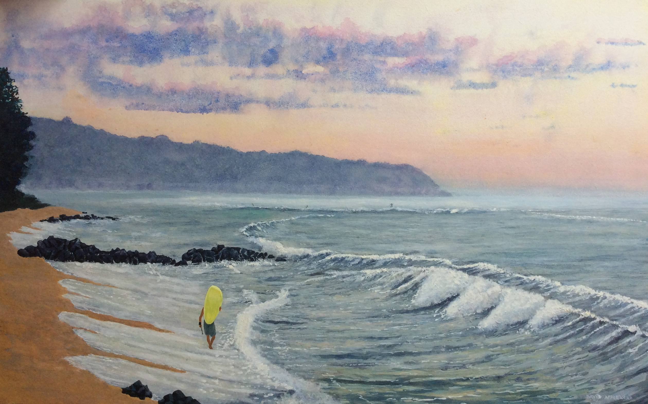 HAWAIIAN SUNRISE painted by DAVID APPLEYARD