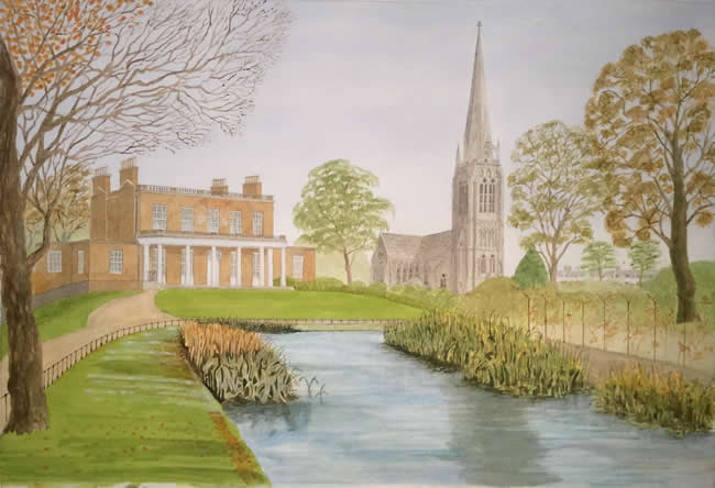 CLISSOLD PARK, STOKE NEWINGTON painted by DAVID APPLEYARD